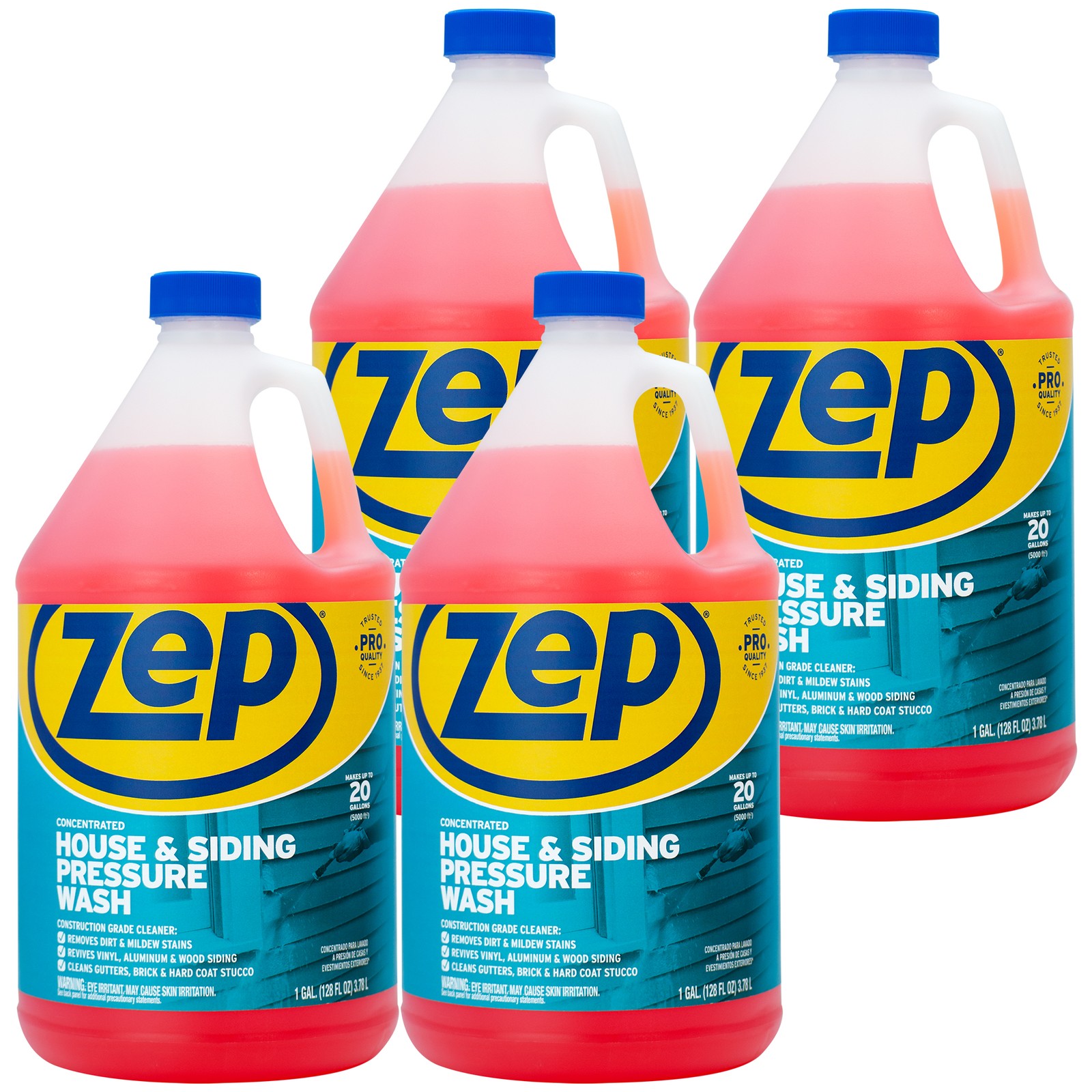 Zep House and Siding Pressure Wash Cleaner – 1 Gallon (Case of 4) ZUVWS128 –