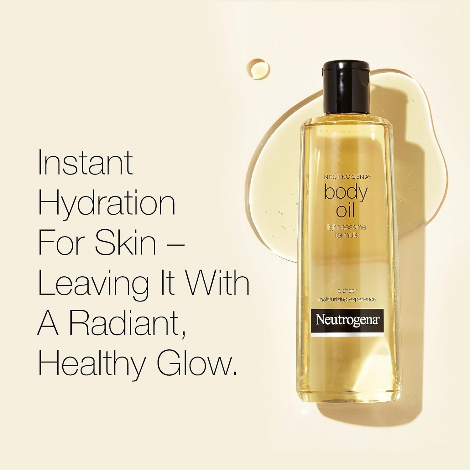 Neutrogena Body Oil Light Sesame Formula, Twin Pack of 16 fl oz, Radiant Glow