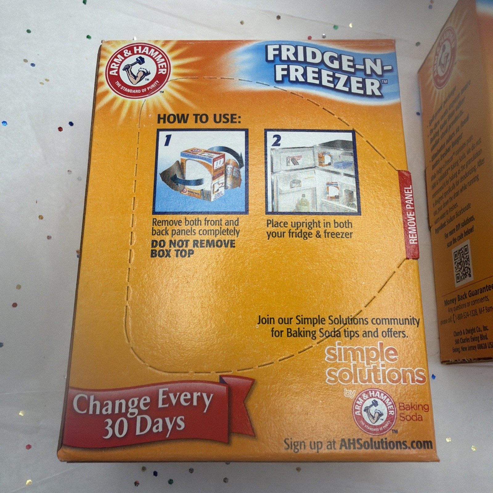 Arm & Hammer Fridge-N-Freezer Baking Soda Odor Absorber 14 Oz (2 Pack) New