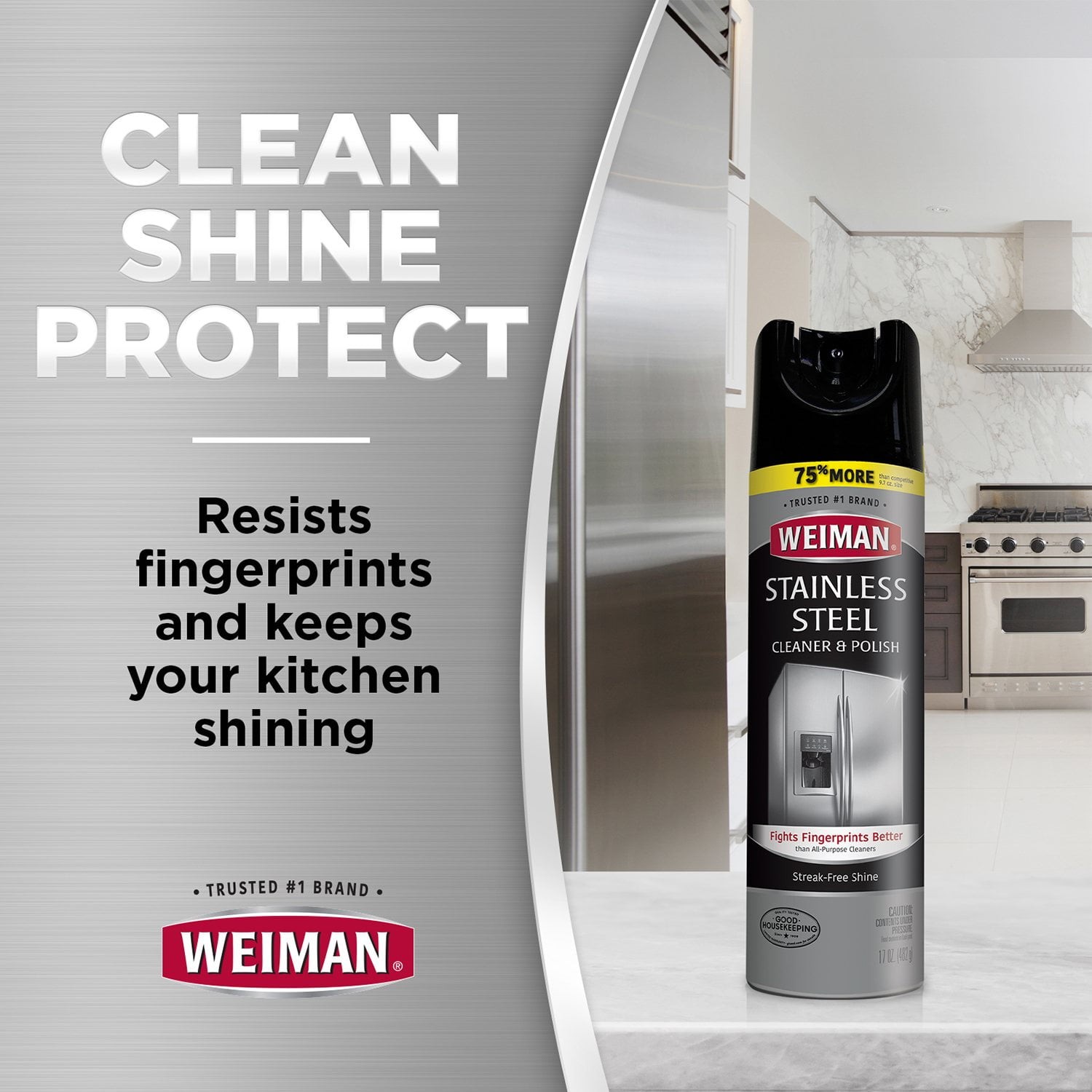 Weiman Stainless Steel Cleaner and Polish, 17oz – 3 Pack