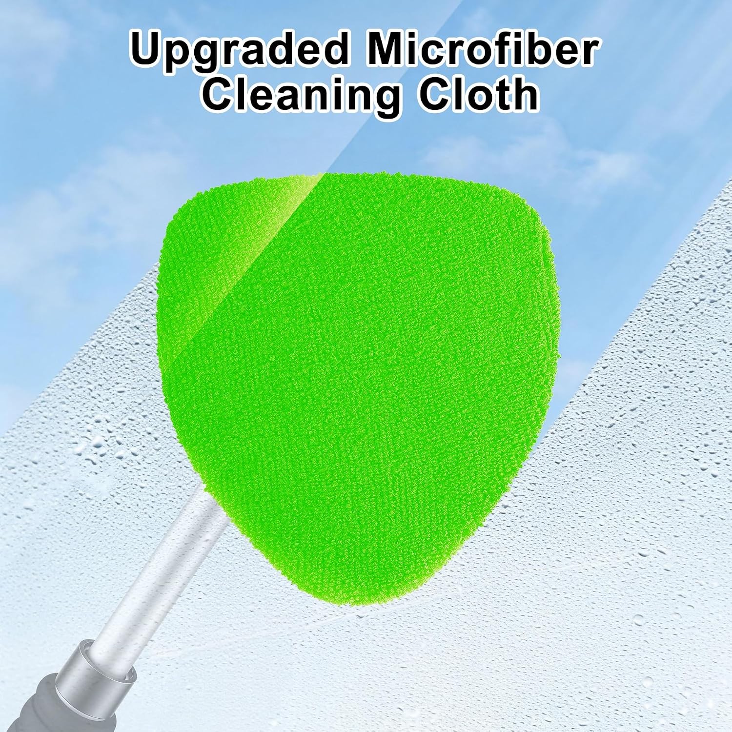 Windshield Cleaner Tool Extendable Handle Car Glass Wiper with 4 Pads