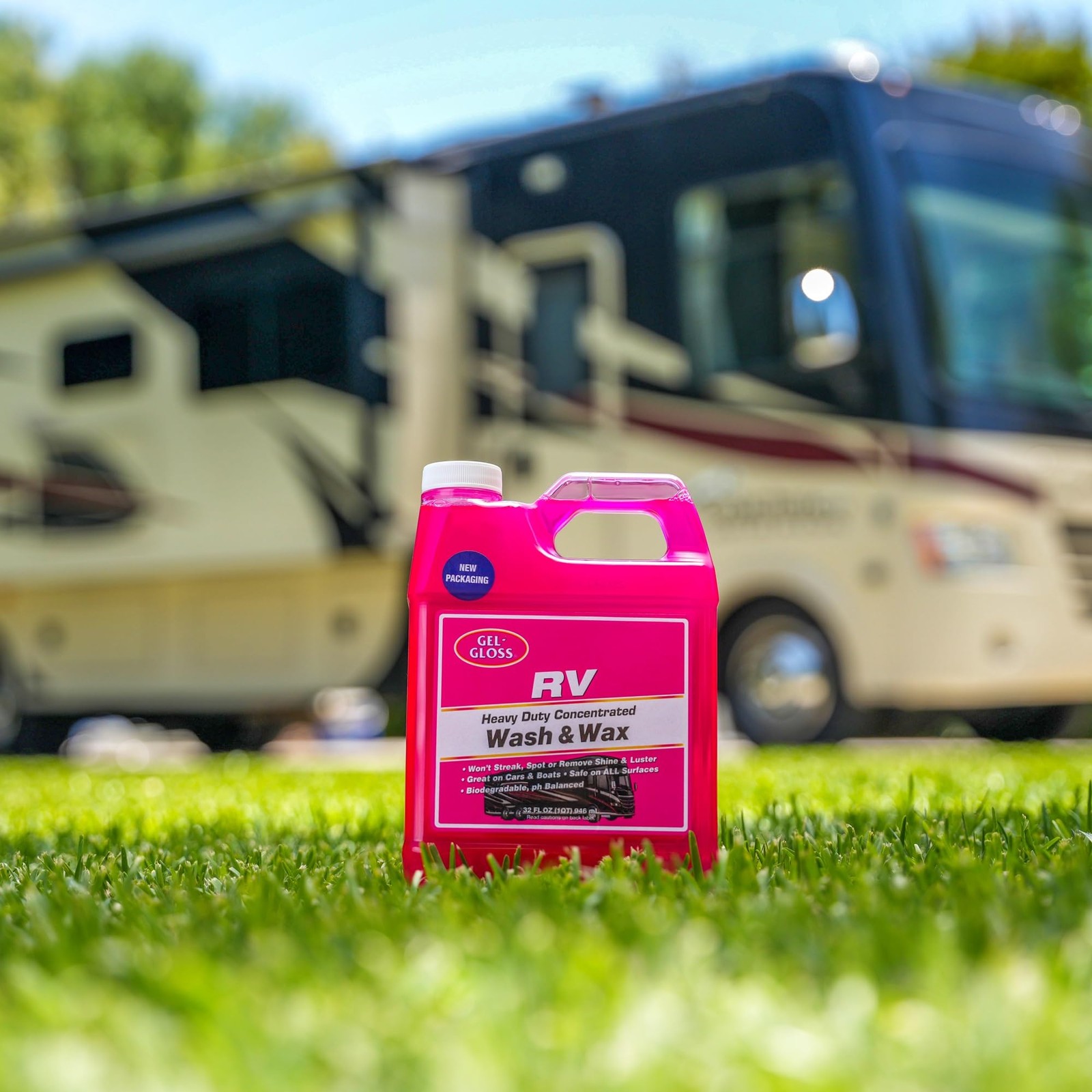 RV Wash & Wax 32 oz Concentrated Carnauba Wax for RVs Campers Motorhomes