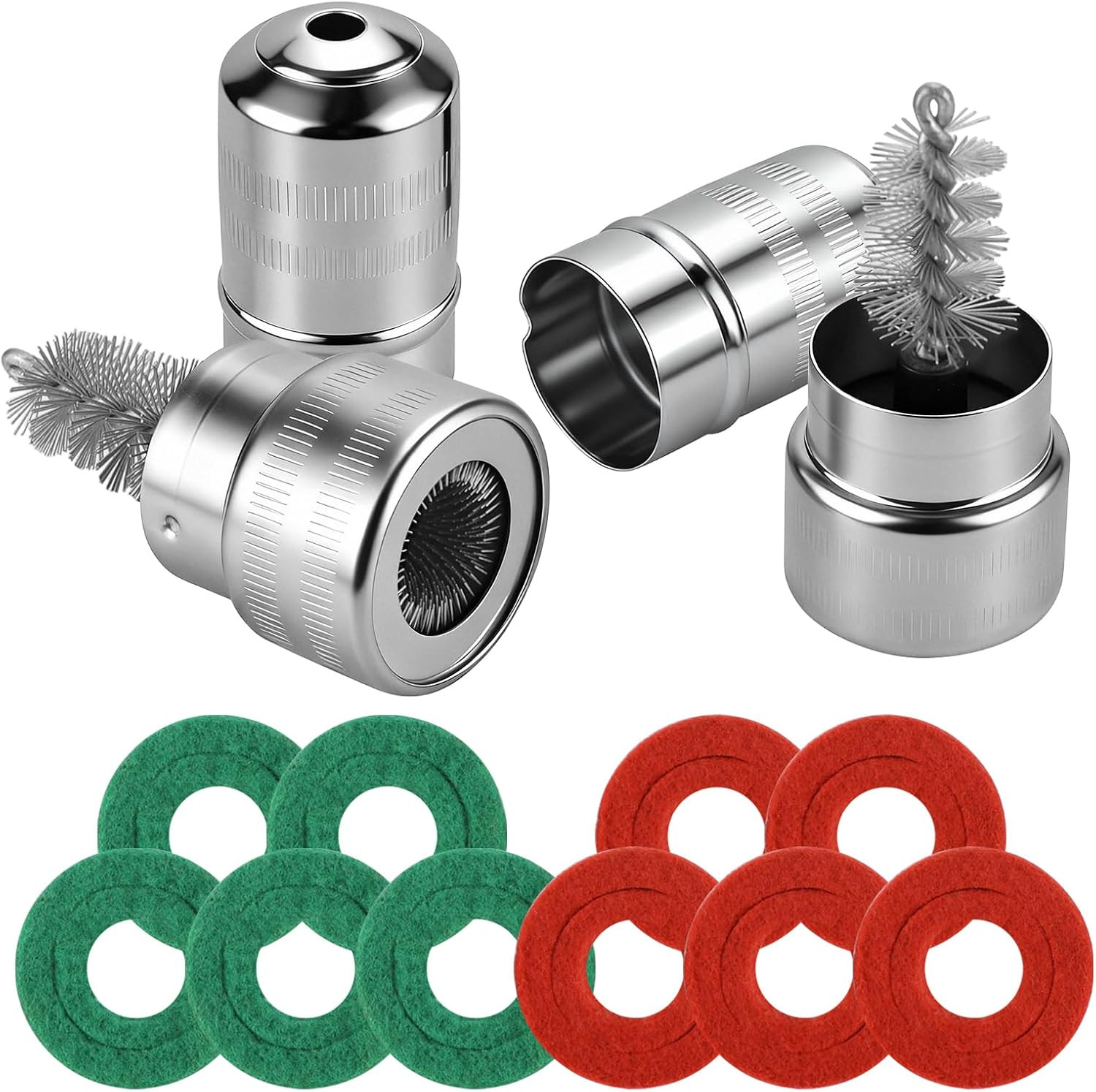 Battery Terminal Cleaner Tool Kit, 2-Pack Battery Post Wire Brush with Metal Cas