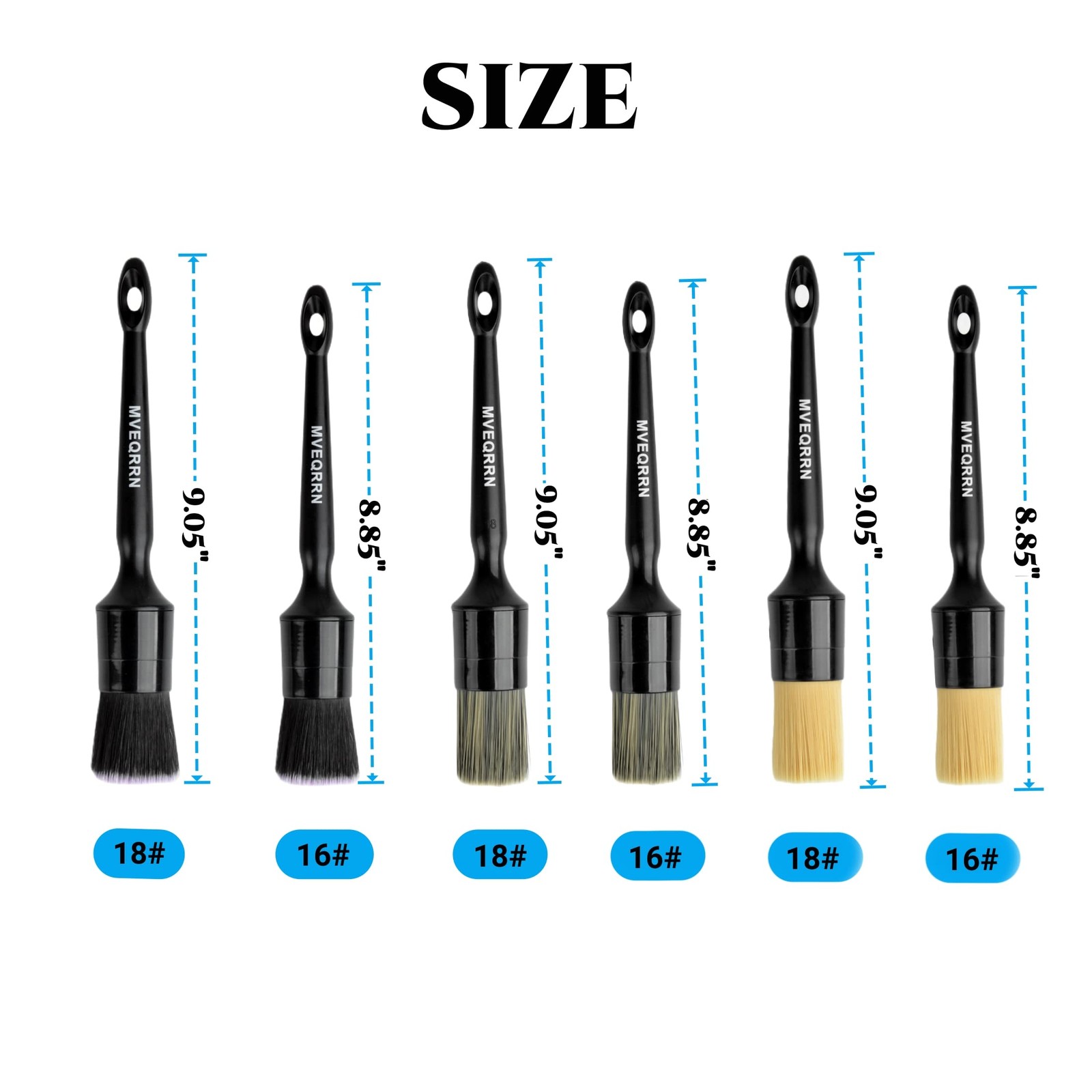 6pcs Car Detailing Brush Set-2pcs Boars Hair Car Detailing Brushes,2pcs Ultra…