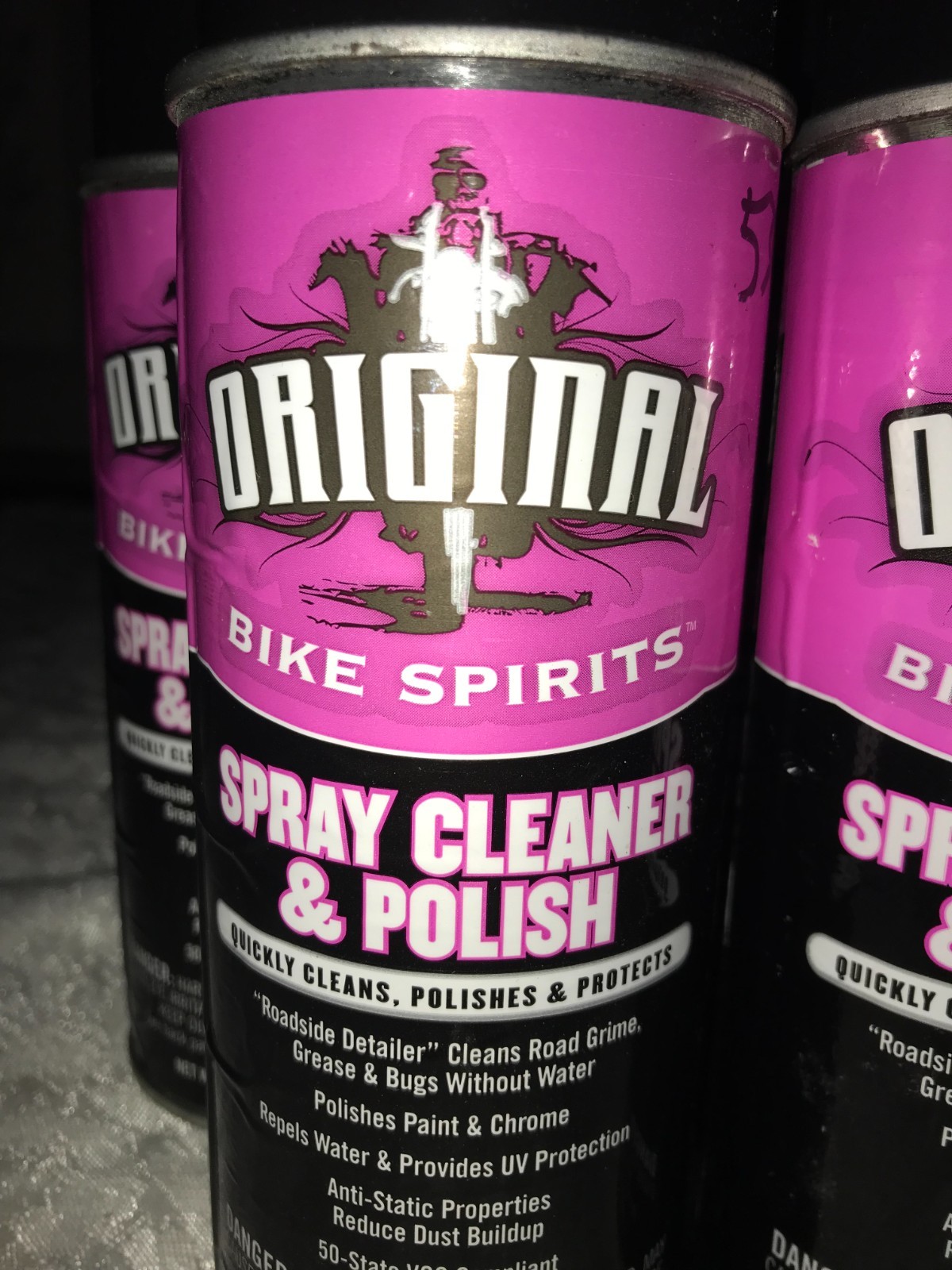 NOS 2 AMREP Original BIKE SPIRITS 14oz Spray CLEANER & POLISH Detailer in a Can