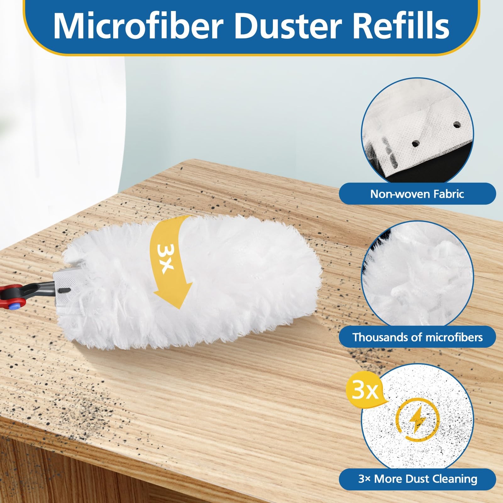 30 Pack Duster Refills with O-Cedar Flex & Catch Duster, 360° Heavy Duty Disp…