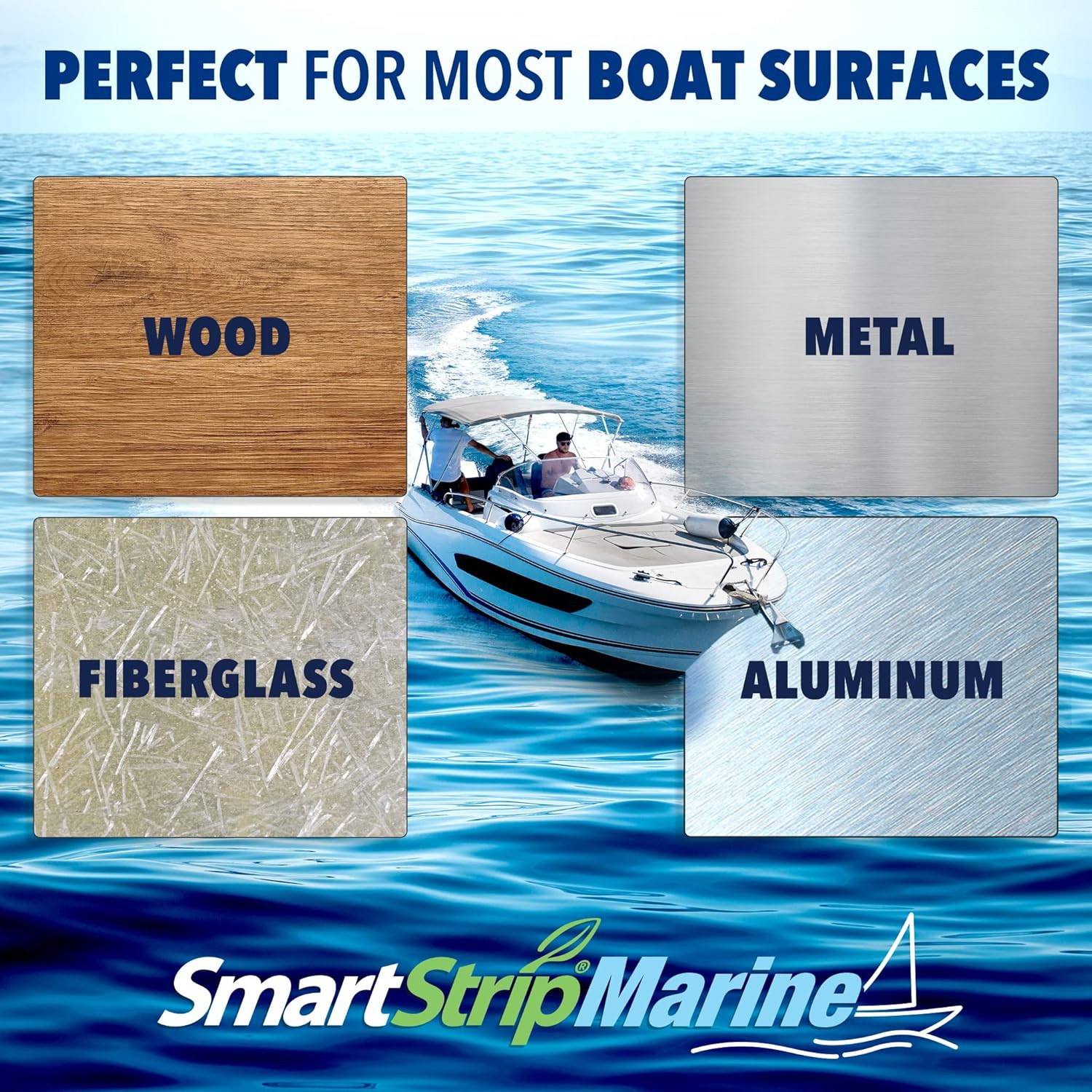 Smart Strip Marine Paint Remover, for Wood, Fiberglass, Metal & Aluminum Boats &
