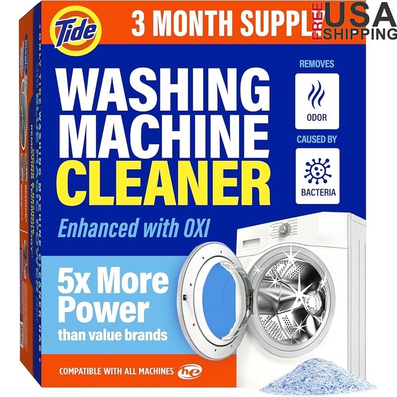 Washing Machine Cleaner Powder Fast Odor Eliminator Deep Clean Oxi TAED Formula