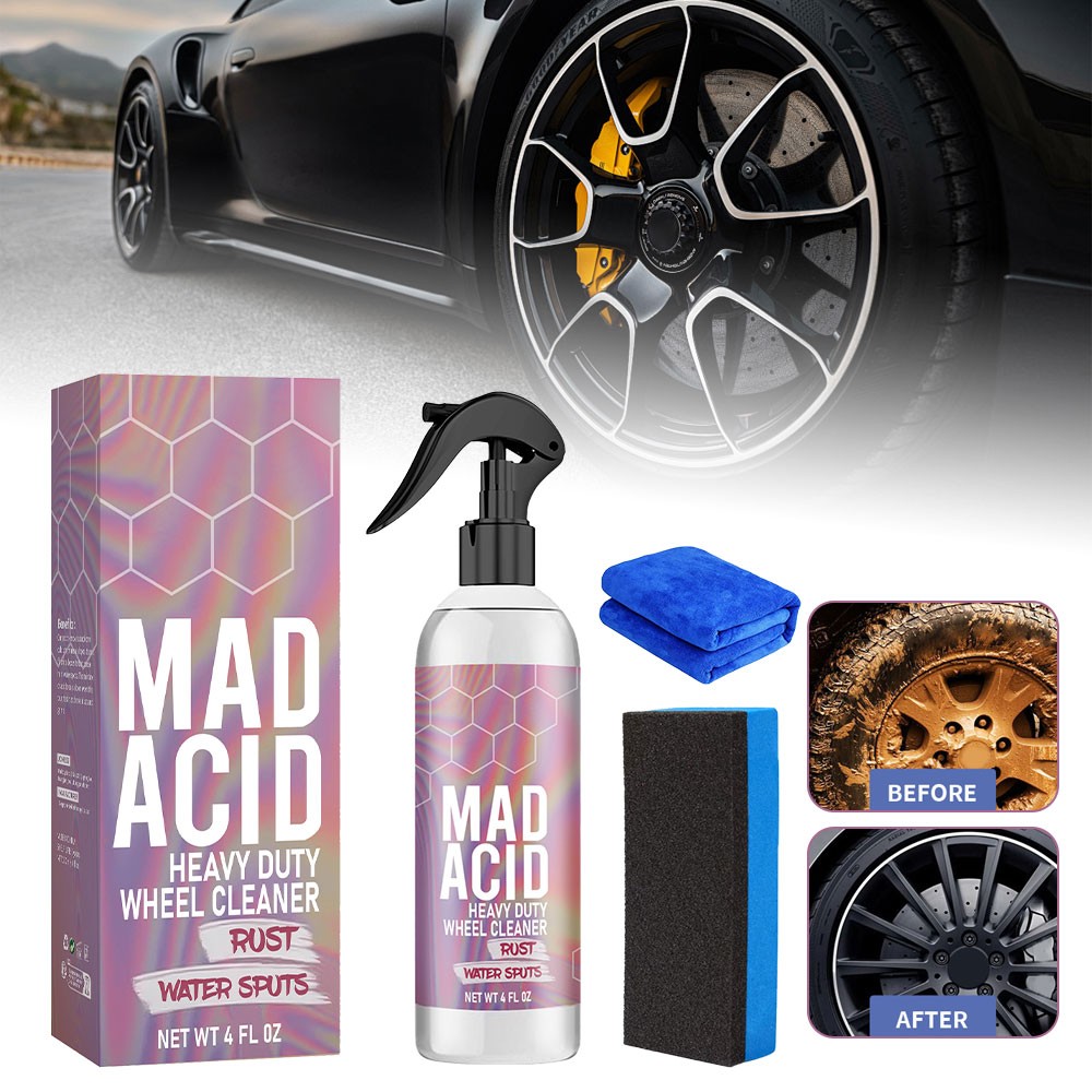 Mad Acid- Heavy-Duty Wheel Cleaner, Water Spot Remover for Car,Glass Cleaner TL
