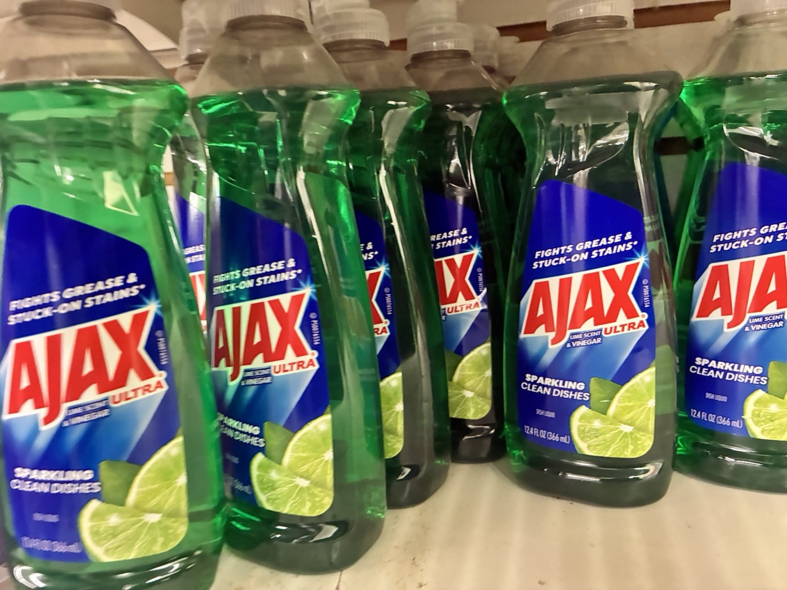 Ajax Ultra Dish Liquid Orange Lime Scent Triple Action Fights Grease 12.4 fl oz