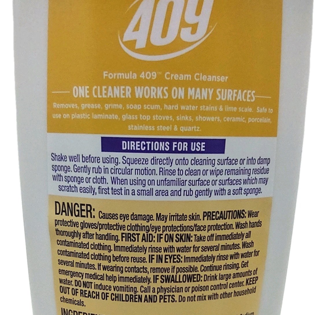 2x Formula 409 Cream Cleanser Removes Greese & Grime with LEMON FRESH 10 oz Each