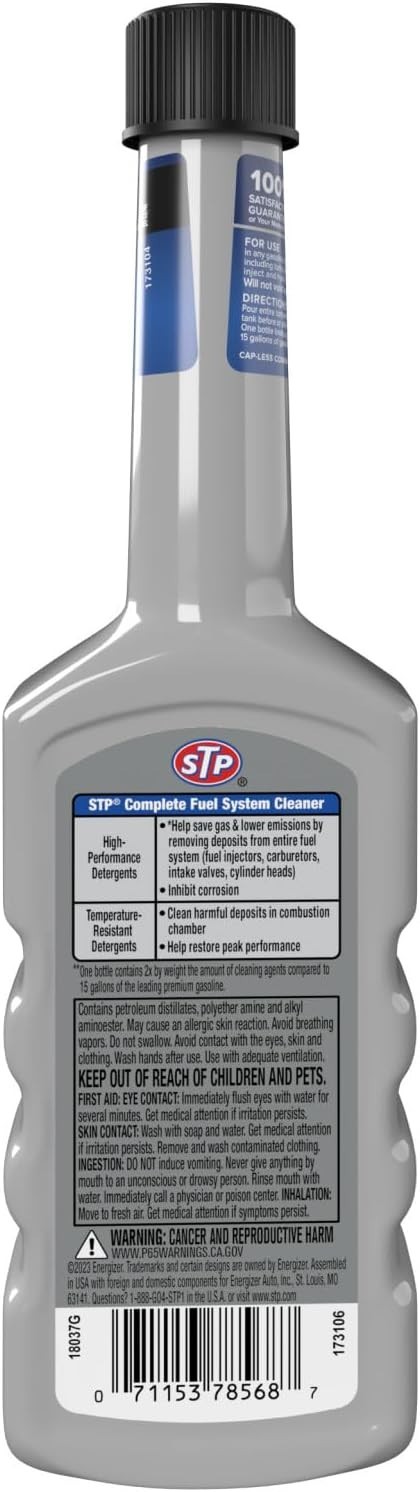 STP Complete Fuel System Cleaner Deep Cleans 5.25 Oz Gas Treatment Pack of 6 NEW