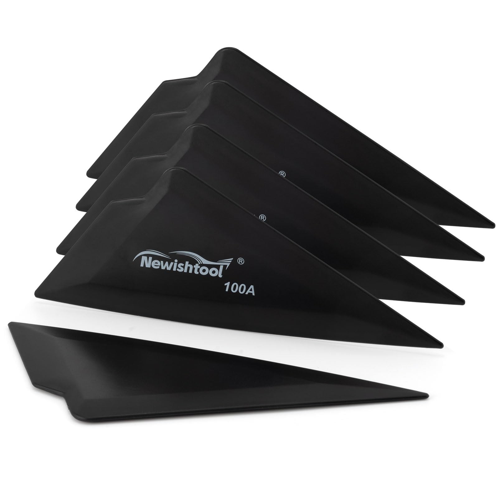 5-Pack Window Tint Tools Triangle Squeegee, 100A Hardness Black Corner Tool W…
