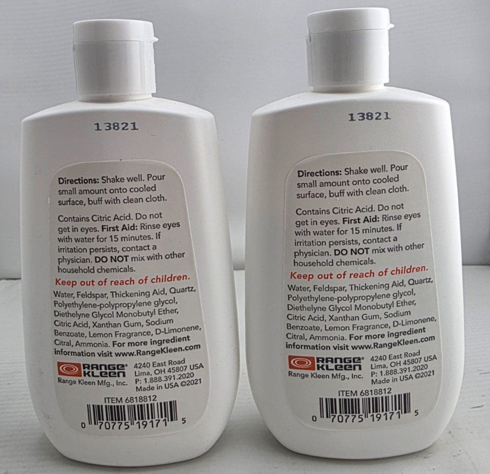 Range Kleen Glass & Ceramic Cooktop Kleener Made In the USA – 6 oz. ( 2pc )