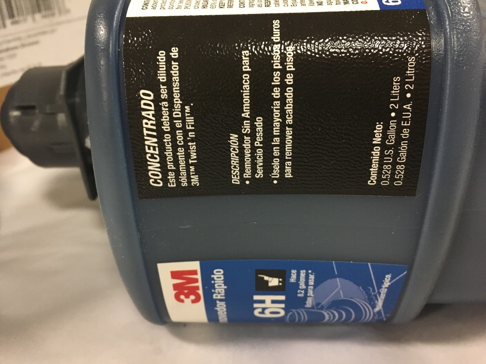 3M 6H Floor Speed Stripper Concentrate Size 2L,Blue Lot Of 2 Bottles Gray Cap