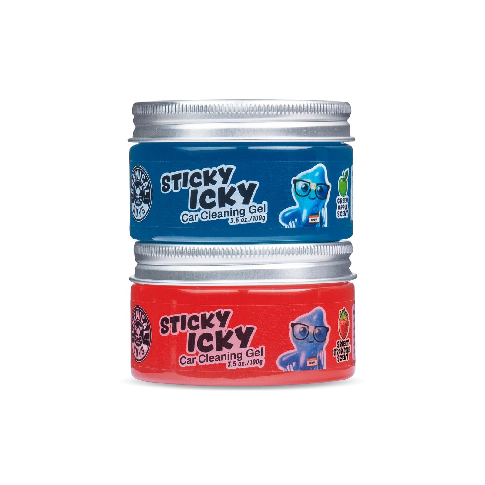 Chemical Guys Sticky Icky Car Cleaning Gel, Green Apple & Sweet Strawberry Scent