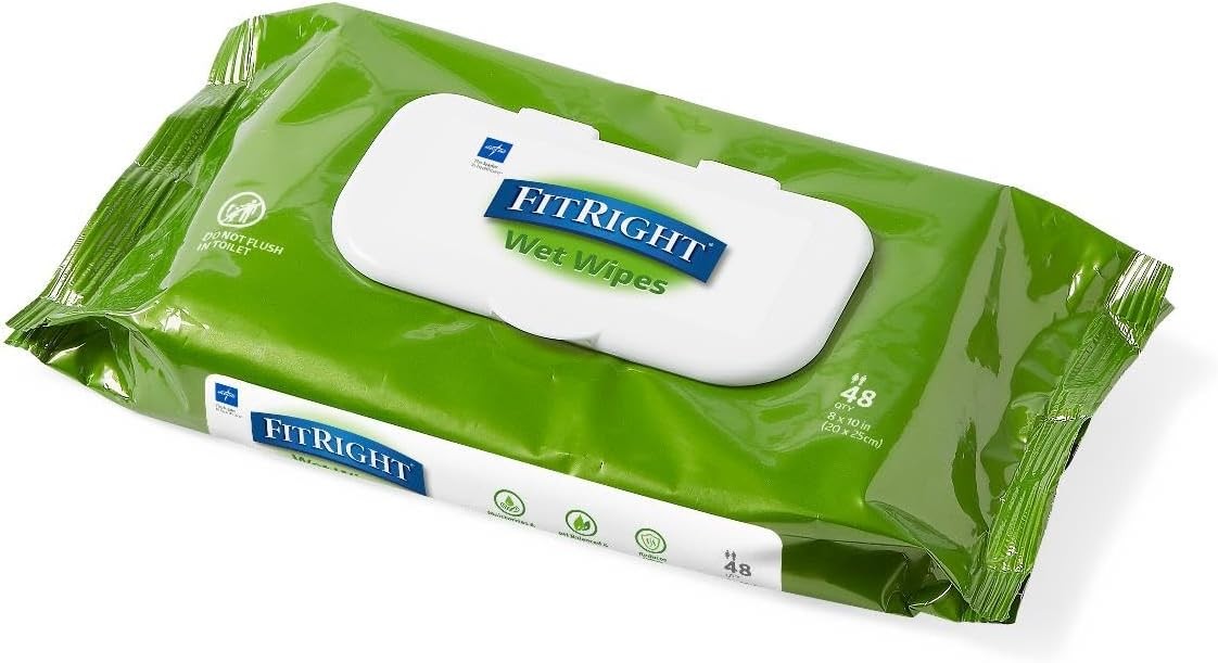 FitRight e Personal Cleansing Cloth Wipes, Scented,Adult Lar