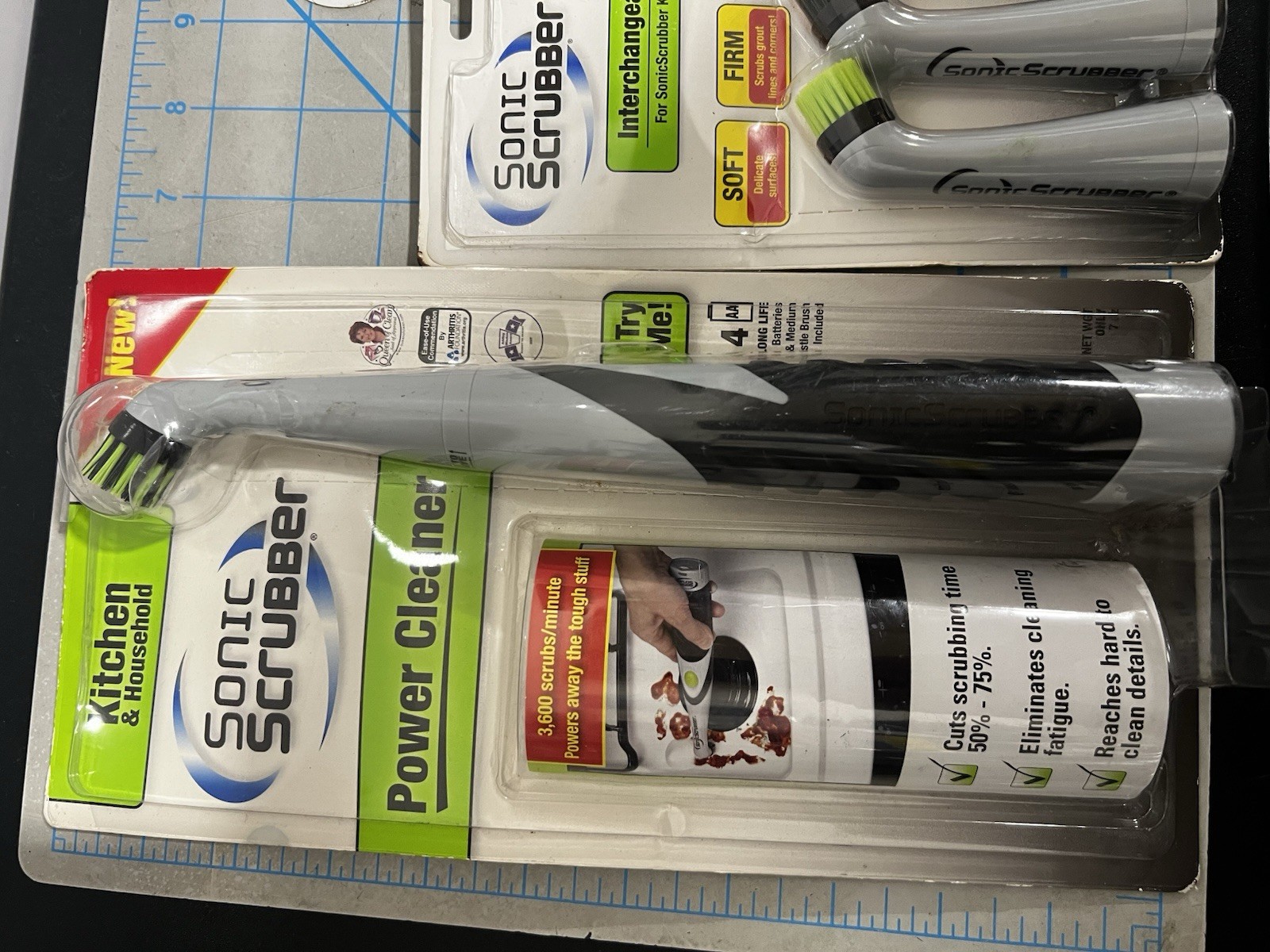 Sonic Scrubber Kitchen & Household Power Cleaner & 4 Brush Head Pack – New