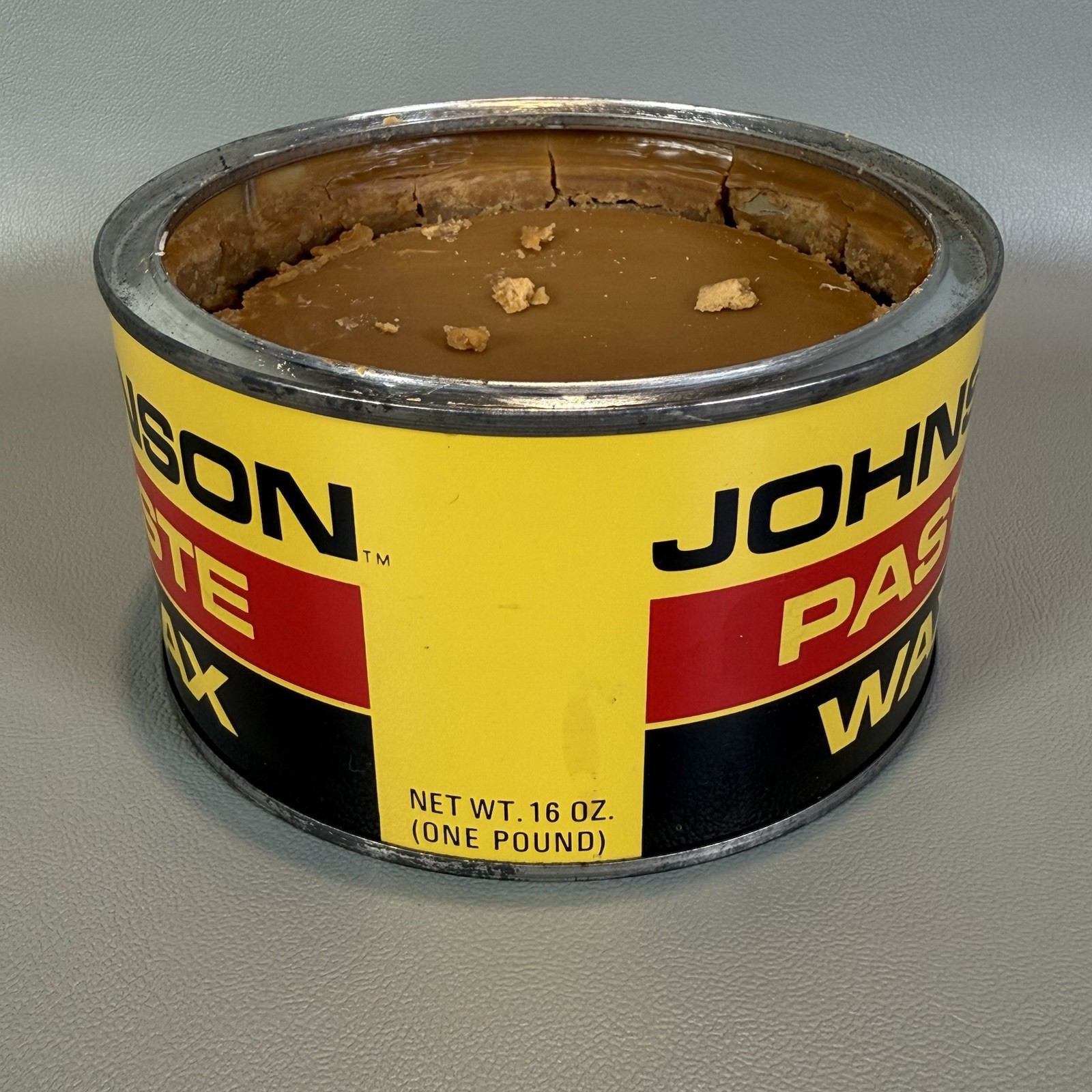 Vintage 16 oz Johnsons Paste Wax Can 95% Full