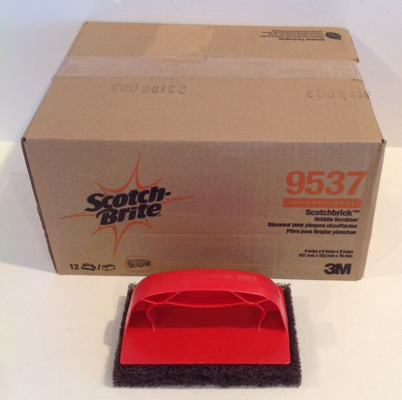 3M 9537 Scotch-Brite™ Scotchbrick 4″ x 6″ Griddle Scrubber – 1 per pack NEW