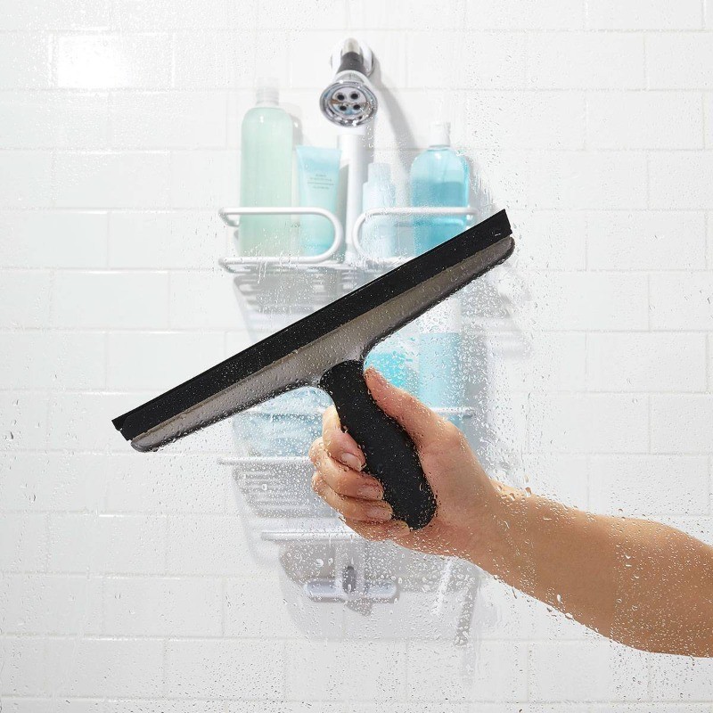 Stainless Steel Squeegee: Durable for Bath & Window, with Hook, 6in H