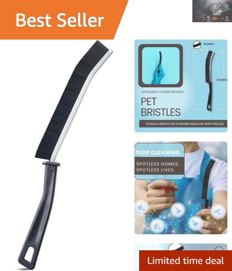 PET Bristle Brush for Deep Cleaning Grout and Shower Tiles – Ergonomic