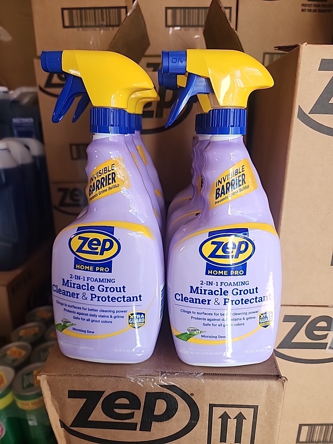 Lot Of 6 Zep Home Pro 2-in-1 Miracle Grout Cleaner and Protectant – 32 fl oz