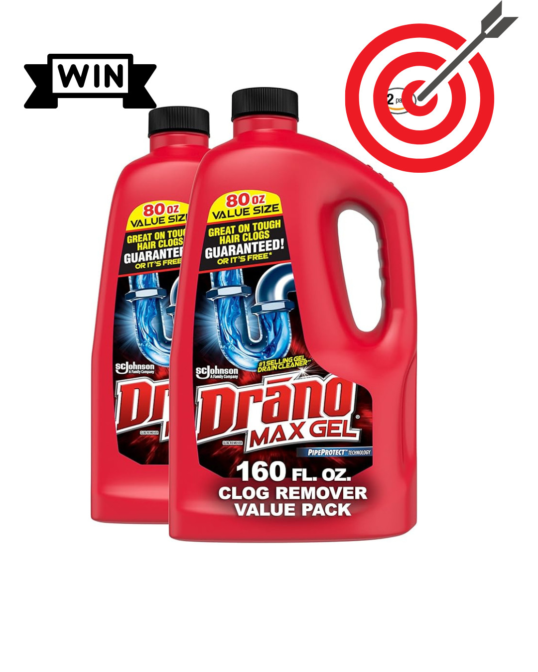 Drano Max Gel 160 oz – Drain Clog Remover for Shower, Sink, Tub – Fast