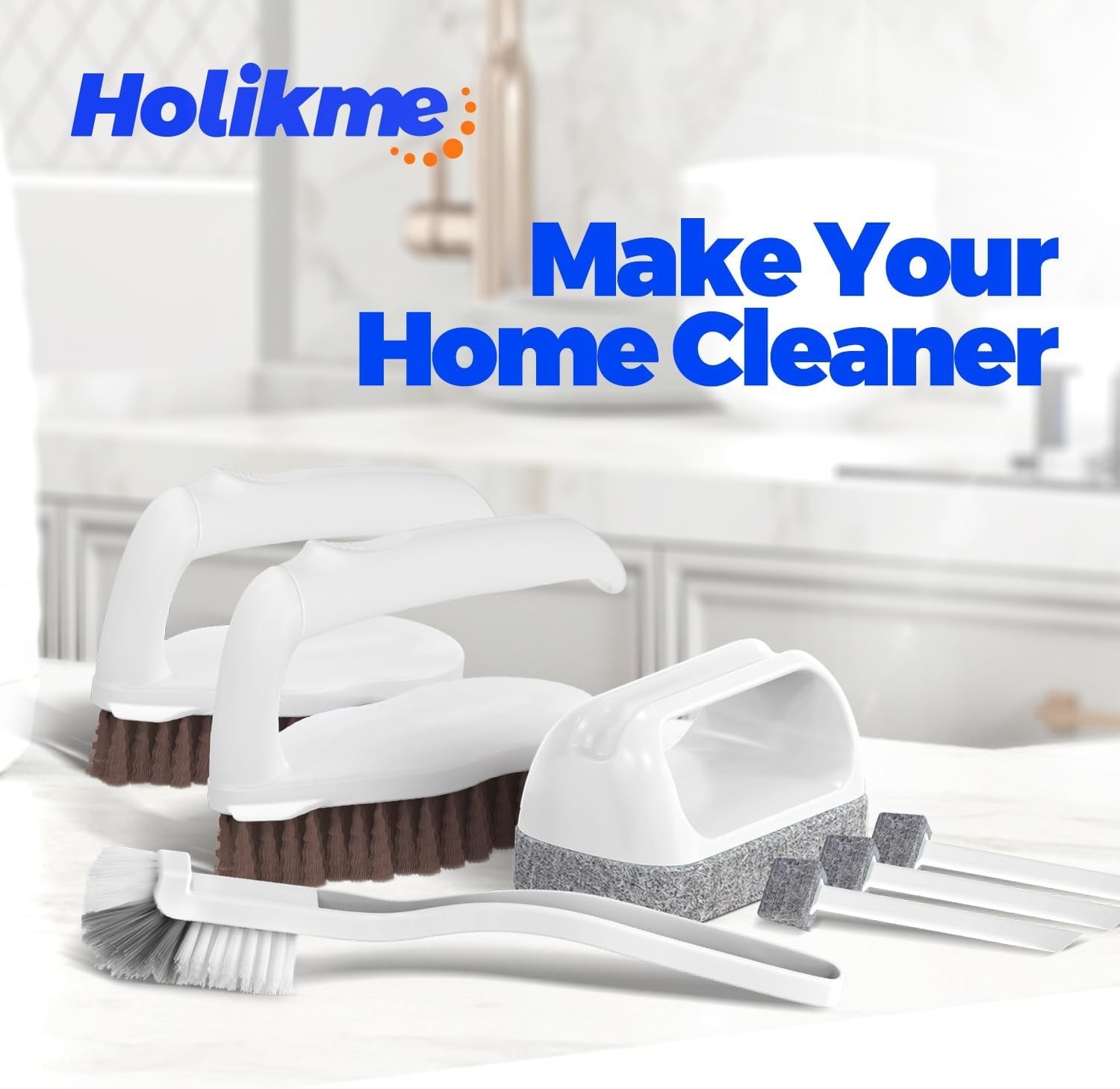 7 Pack Deep Cleaning Brush Set, Scrub Brush, Grout Brush, Pool Brush, Scrub P…