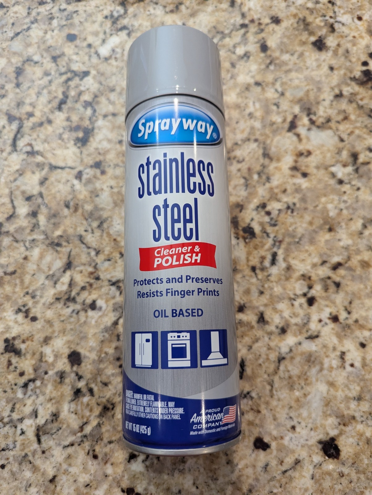 Sprayway Stainless Steel Cleaner & Polish Spray Oil Based 15 oz