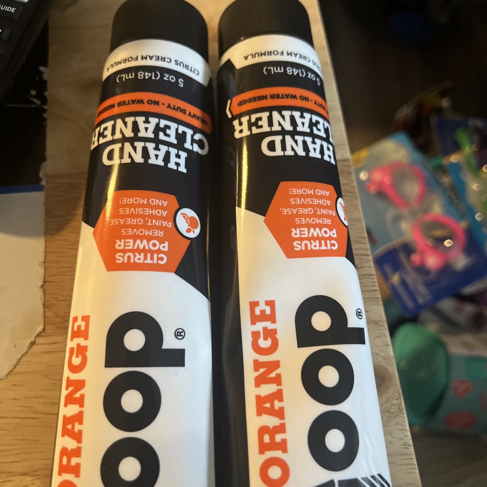 2x GOOP Orange Hand Cleaner Heavy Duty Citrus Power Mechanic 5 ounce tube