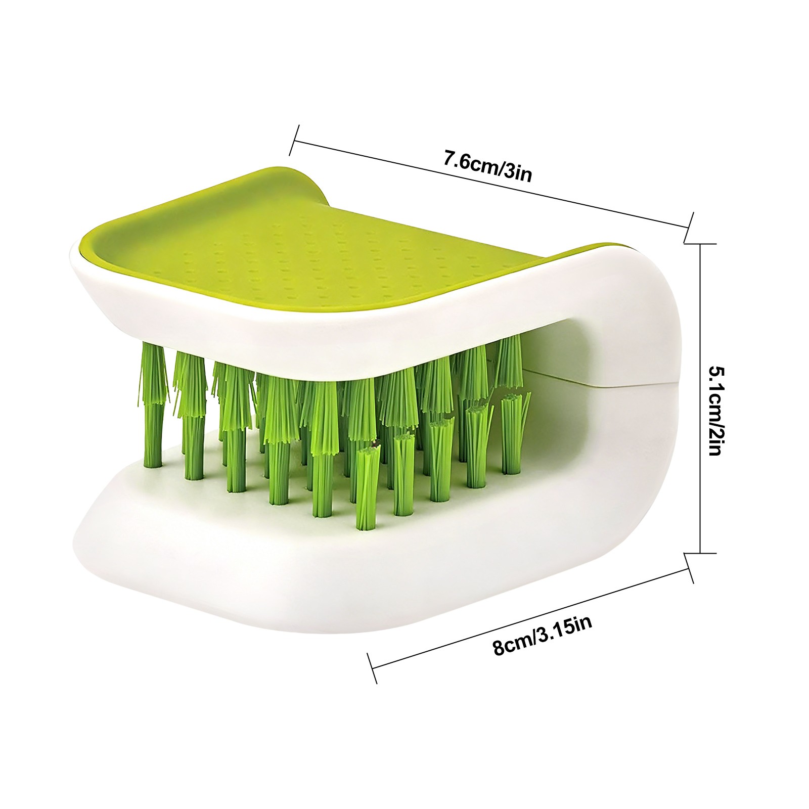 2PCS Blade Brush Knife Cleaner Cutlery Scrubber Non-Slip Kitchen Washing Tool US