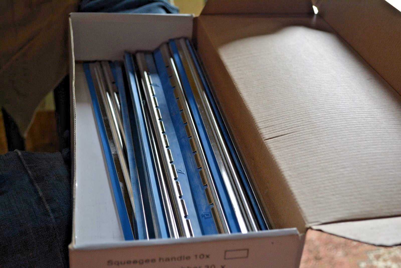 5 qty!! Squeegee Channel ( 18 inch ), LB9 Brand, w/1 soft rubber ea,