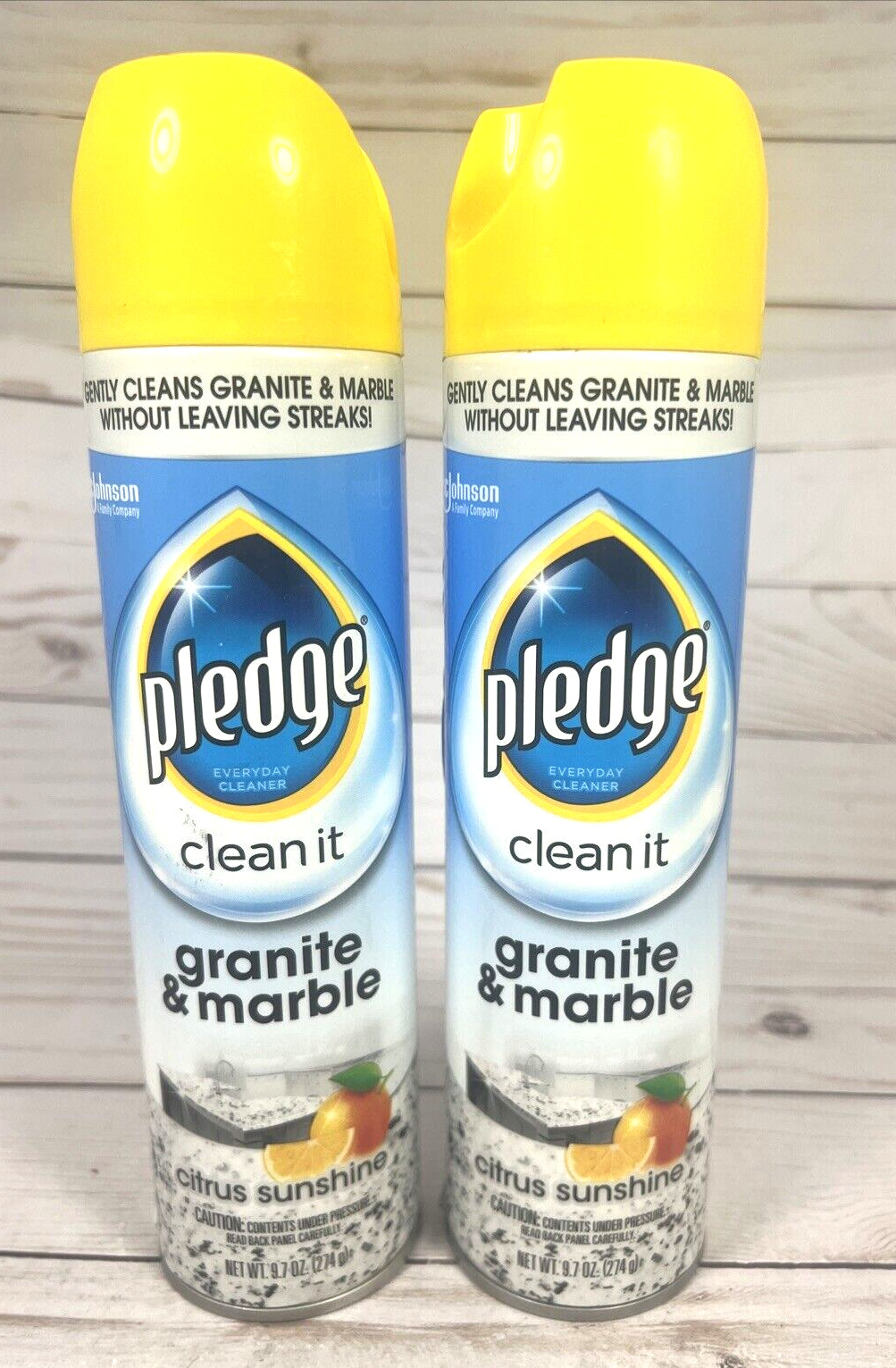 Pledge Clean It Granite & Marble Citrus Sunshine Cleaner 9.7oz (2 Pack)