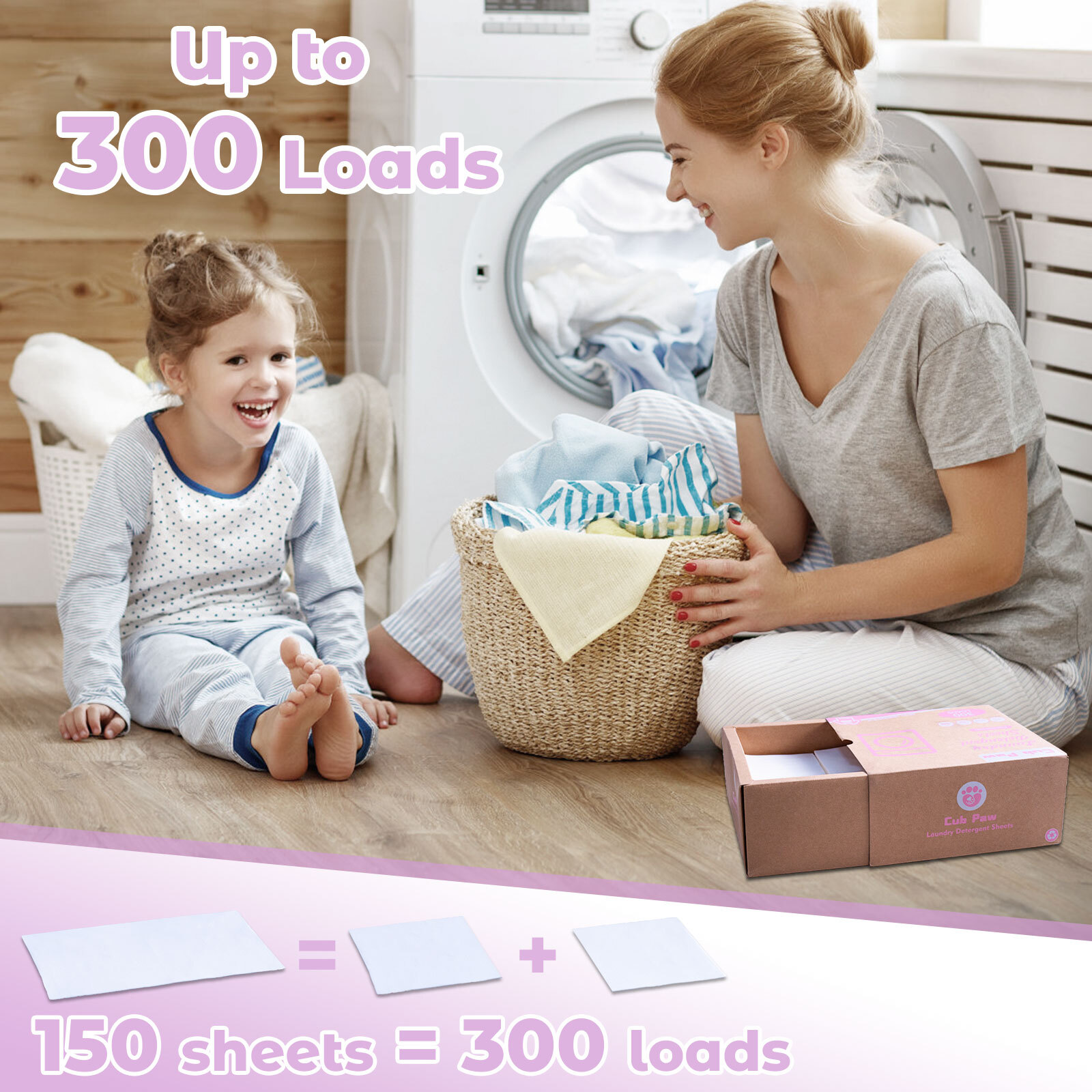 NEW Laundry Detergent Sheets 300 Loads Washing Detergent Sheets Frensh Linen