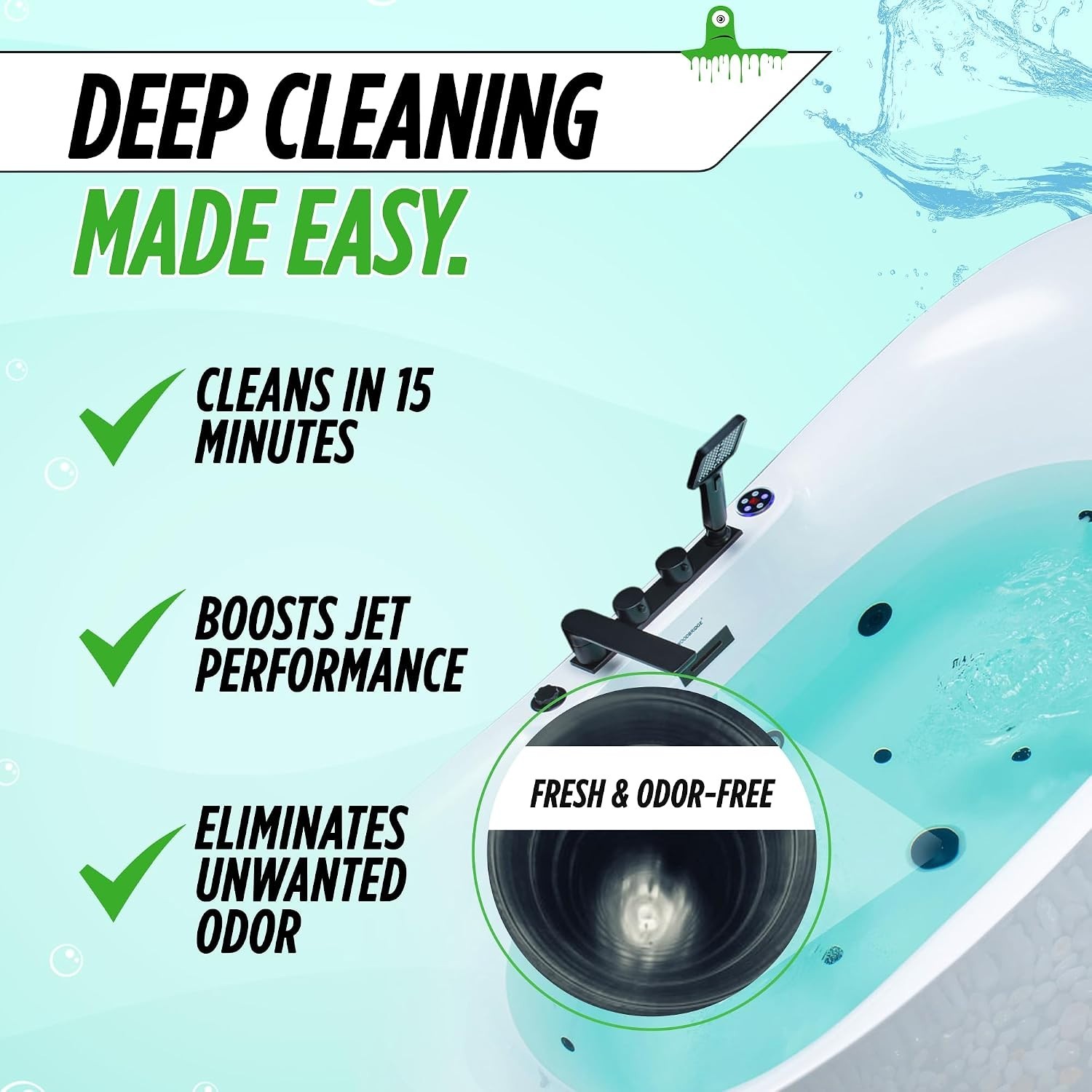 Effective Jetted Tub Cleaner – 32 Cleanings – 1 Gallon