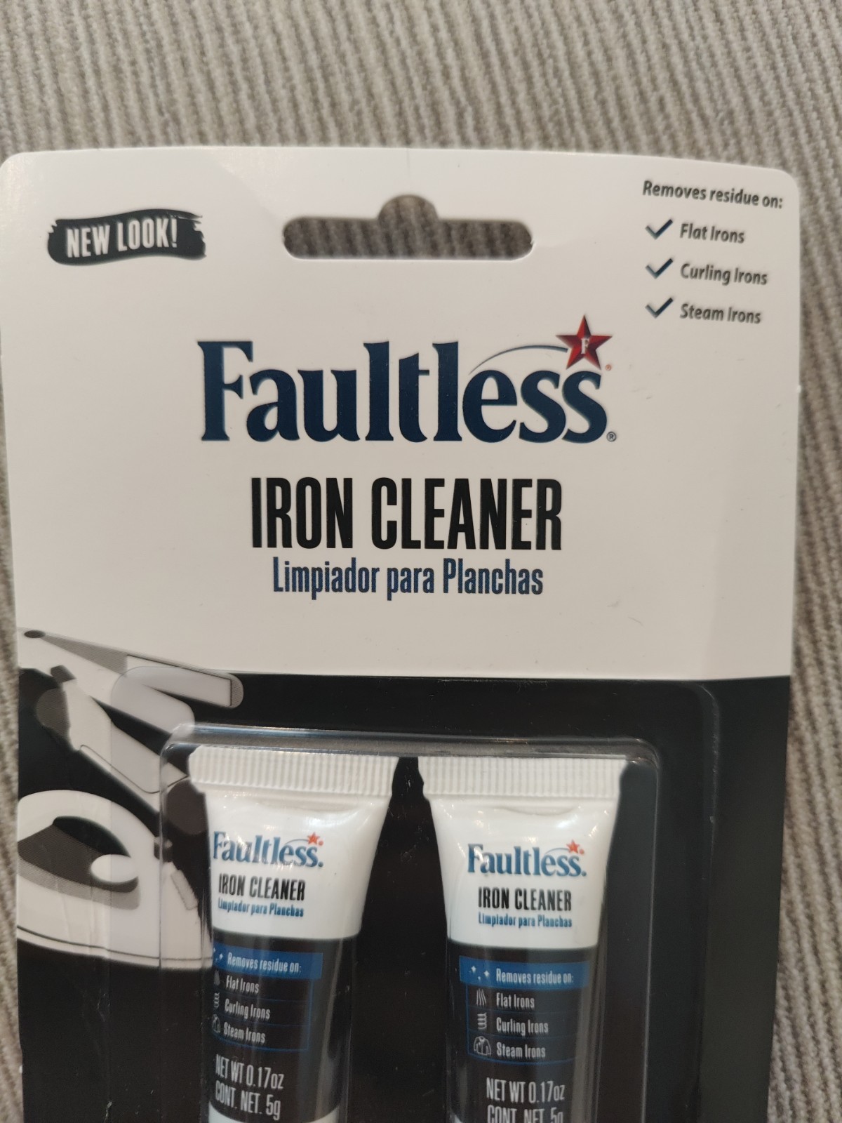3 – 2 packs Faultless Hot Iron Cleaner 0.17oz Flat, Curling, Steam Irons