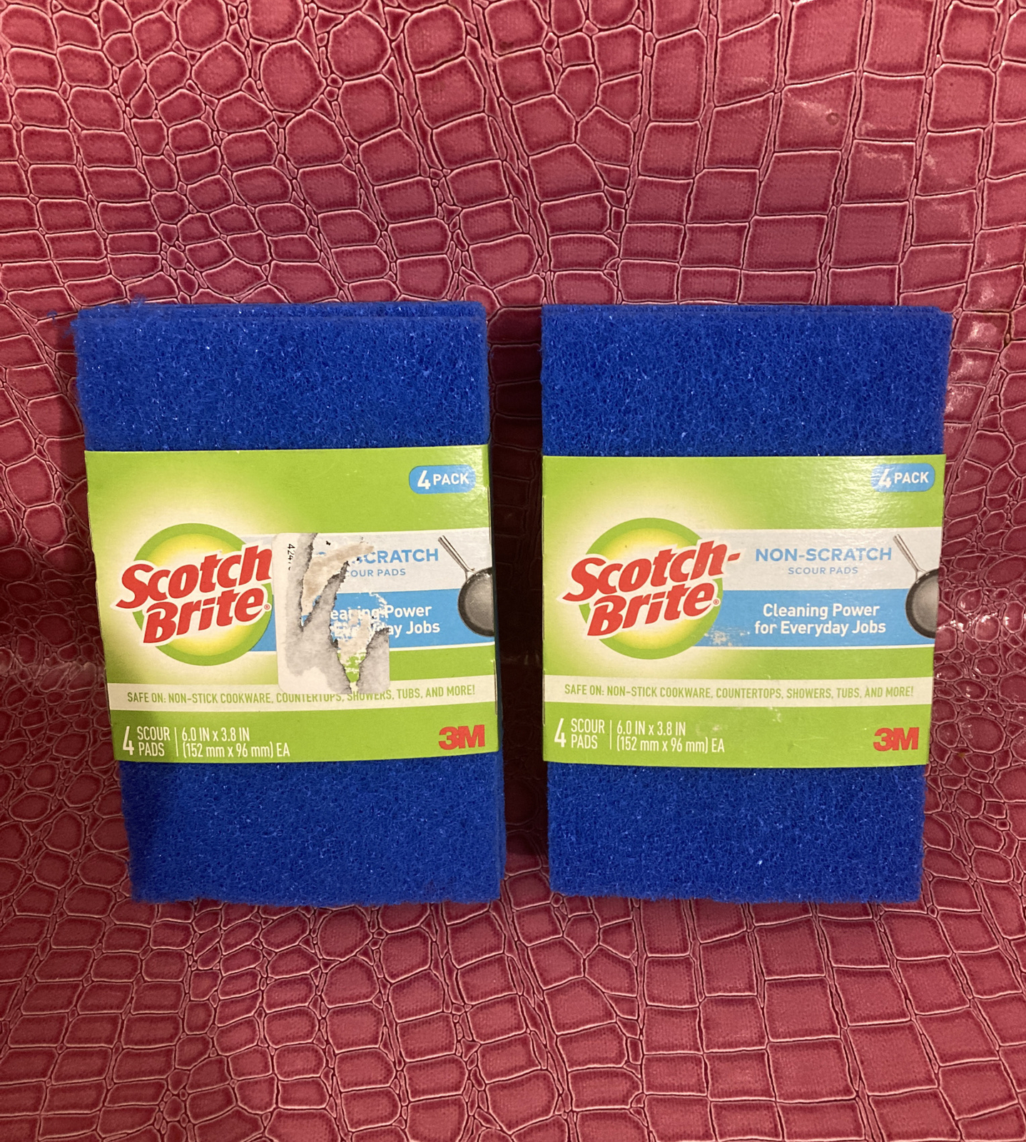 2- Scotch-Brite® Non-Scratch Scour Pads 4 Pads Each Total 8 Pads