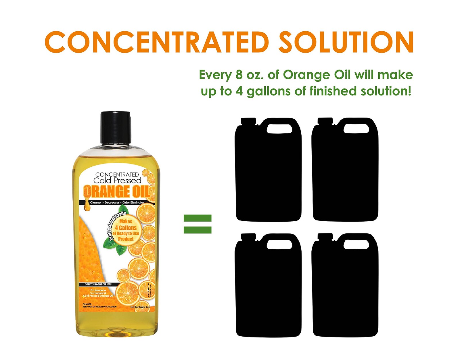 Cold Pressed Orange Oil Concentrate | 8ounce Professional Grade AllPurpose Ci…