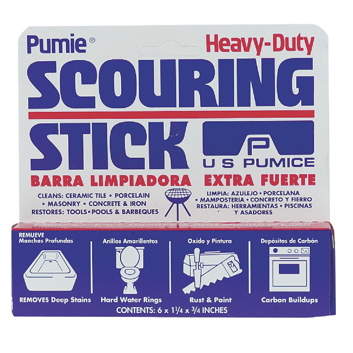 Pumie Pumice 1-3/4 In. x 6 In. Scouring Stick HDW-12 Pumie HDW-12 071132000220