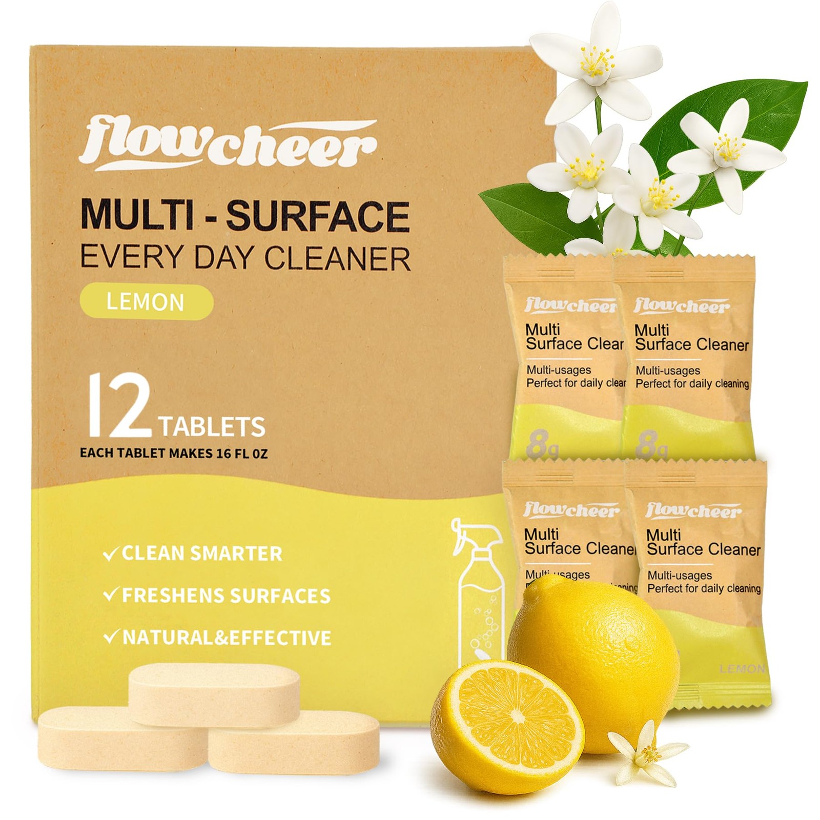 All Purpose Cleaner Refills 12 Pack Concentrated Tablets Lemon Scent Household K