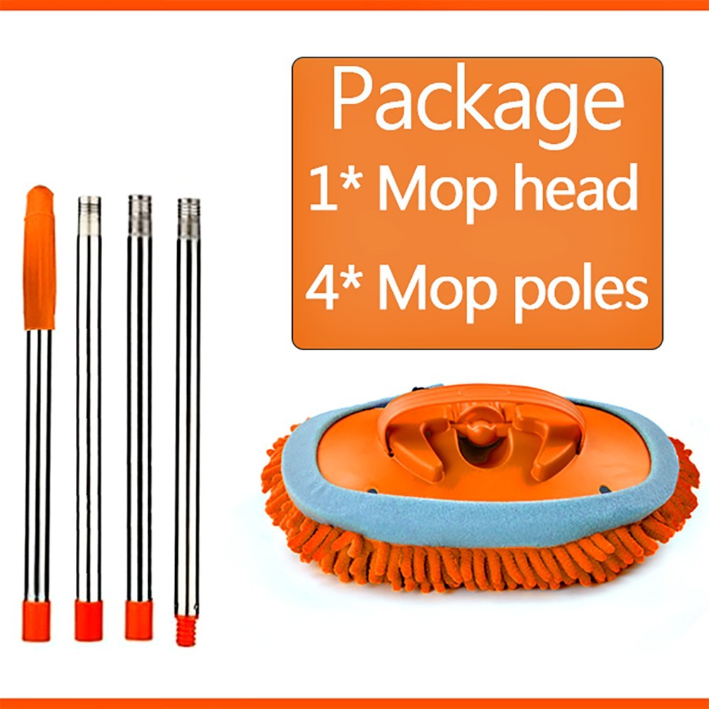 63″ MICROFIBER CAR RV TRUCK WASH BRUSH MOP KIT MITT SPONGE TELESCOPING HANDLE