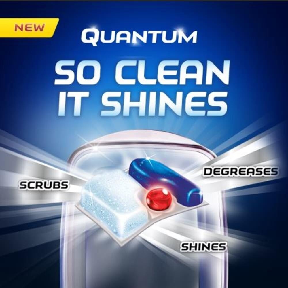 2 Finish Powerball 5.2 Oz Quantum Clean Shine 12×2=24 Tabs Dishwasher Detergent
