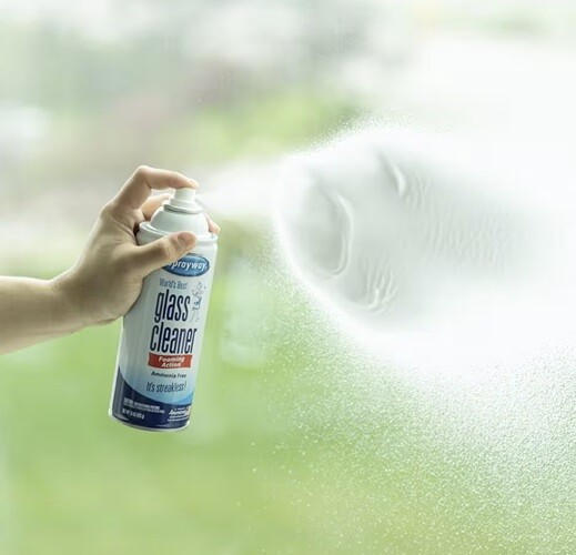 Sprayway SW050R 19 Oz Foaming Action Glass Cleaner Aerosol Spray