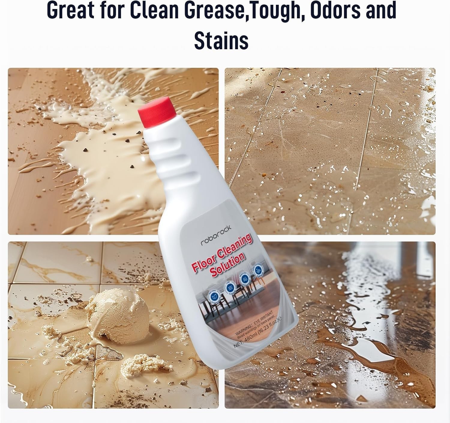 Effective Floor Cleaning Solution 16.2 FL OZ – Eco-Friendly & Safe for Families