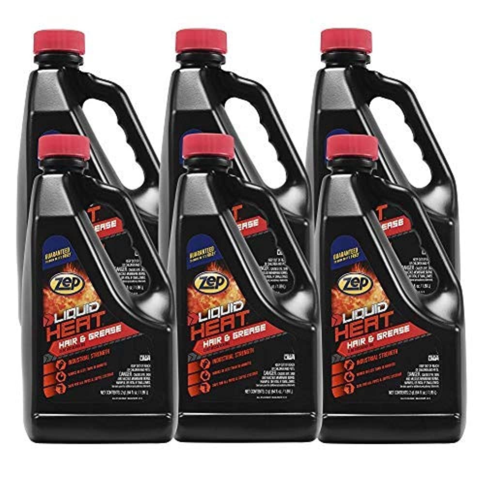 Zep Liquid Heat Hair and Grease Clog Dissolver Gel – 64 oz (Case of 6) ZULHG64 –