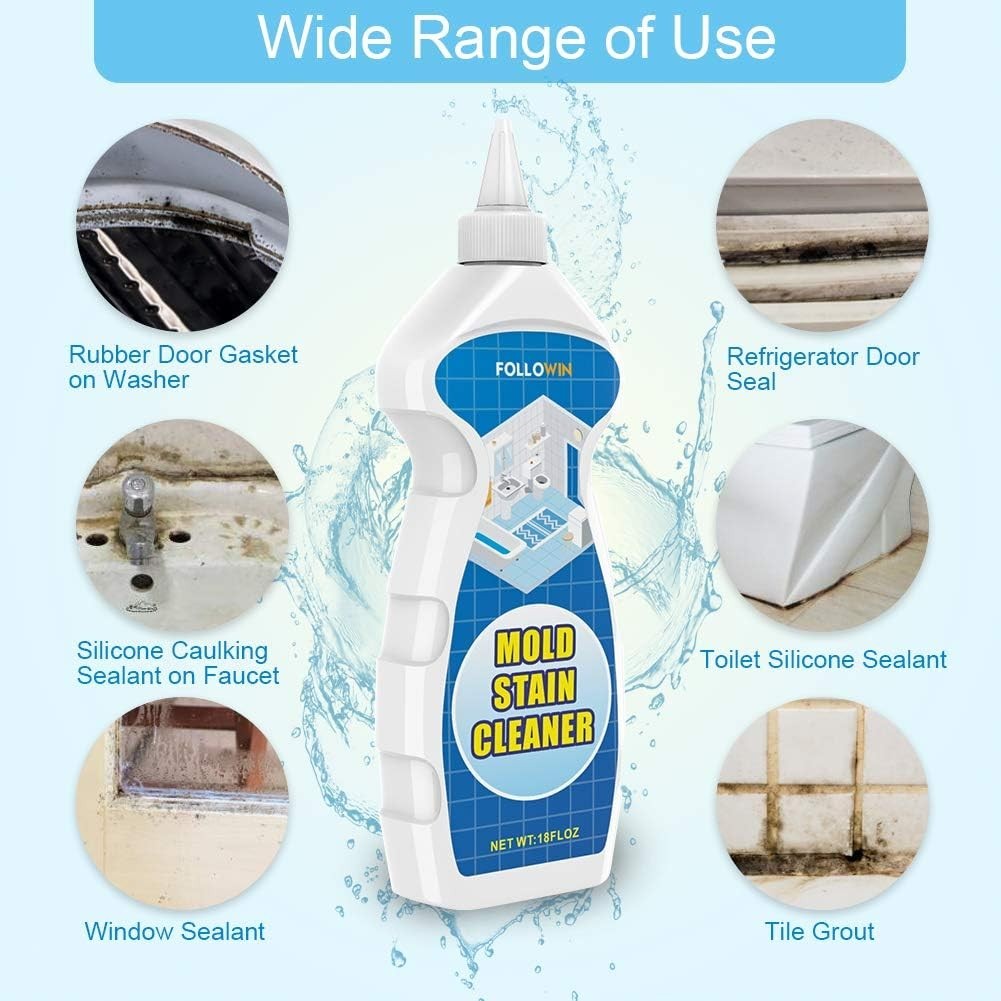 Gentle Yet Effective 18oz Mold Cleaner Gel – Versatile for Bathrooms & Kitchens
