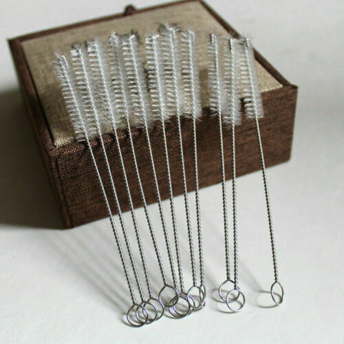 100Pcs/Set Cleaning Brush for Bottle Pipe Stainless Steel Nylon Straw Cleaners