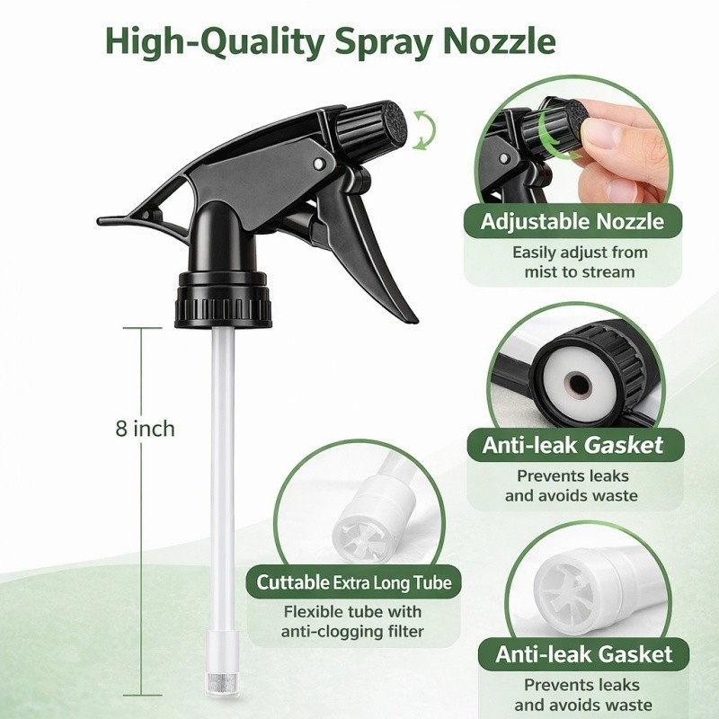 Empty Trigger Spray Bottles 16 OZ Chemical Resistant Heavy Duty Commercial