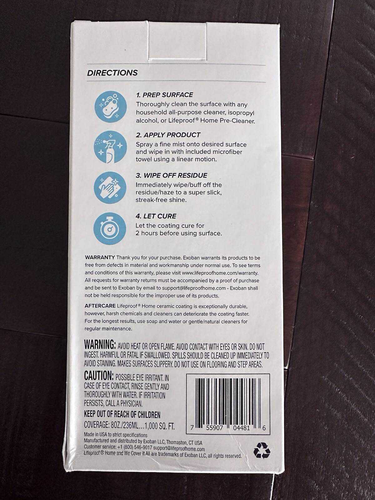 NEW LIFEPROOF HOME MULTI-SURFACE CERAMIC COATING 8 OZ COMPLETE KIT TOWEL SPRAYER